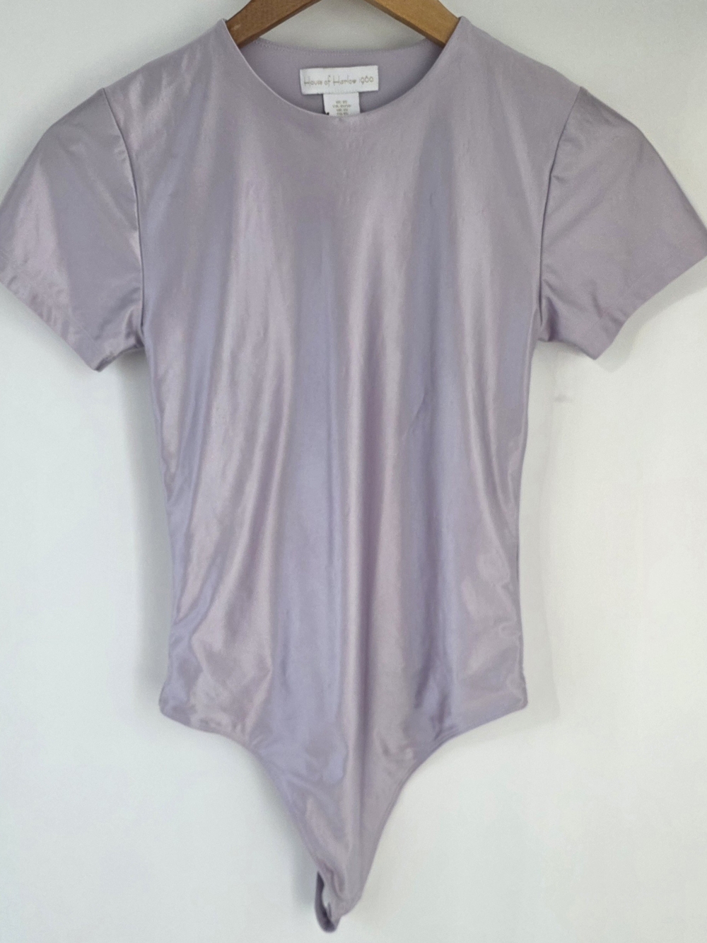 House of Harlow 1960i Lavender Short Sleeve T-shirt Bodysuit Womens Size XSmall